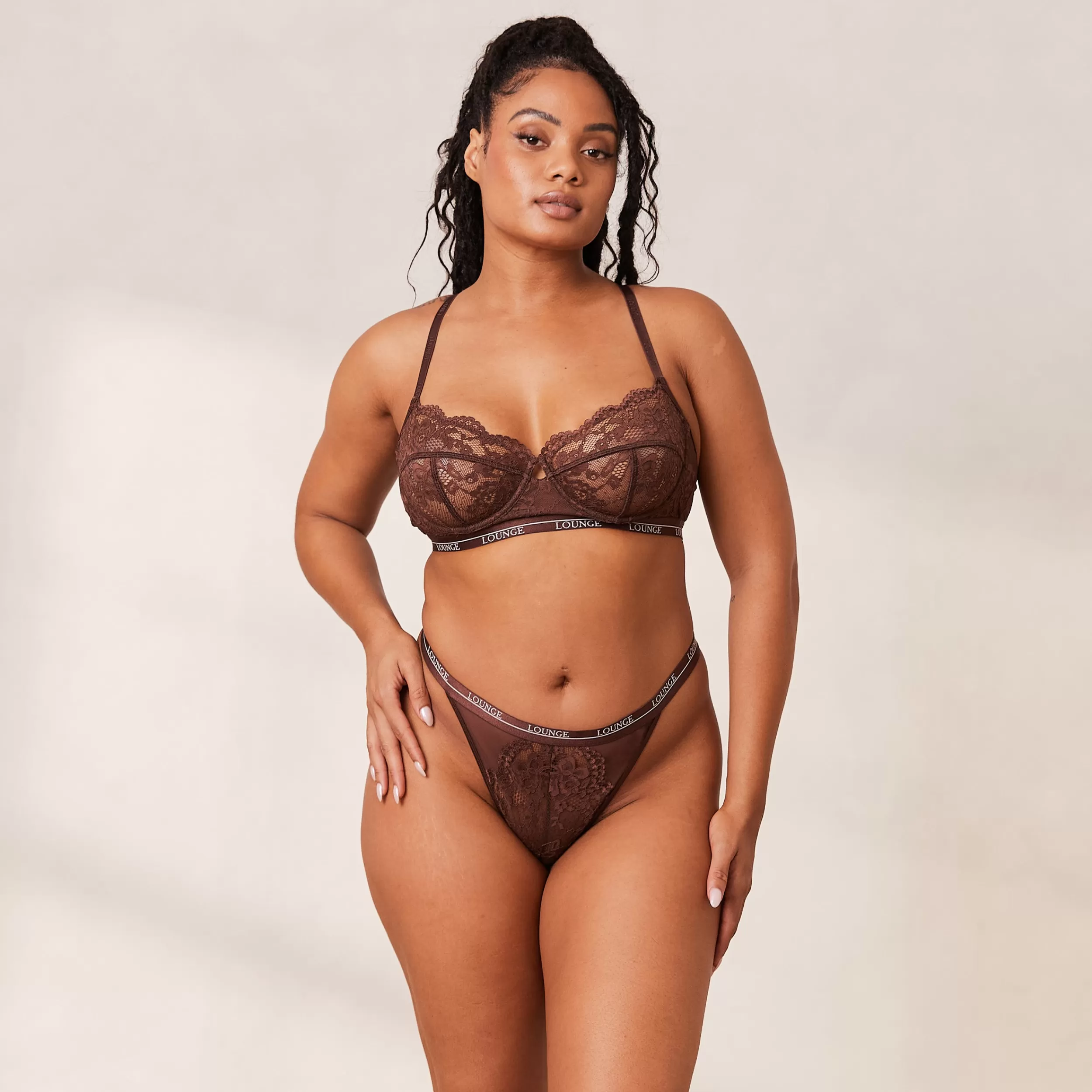 Blossom Balcony BH & String Set - Brunette^Lounge Store