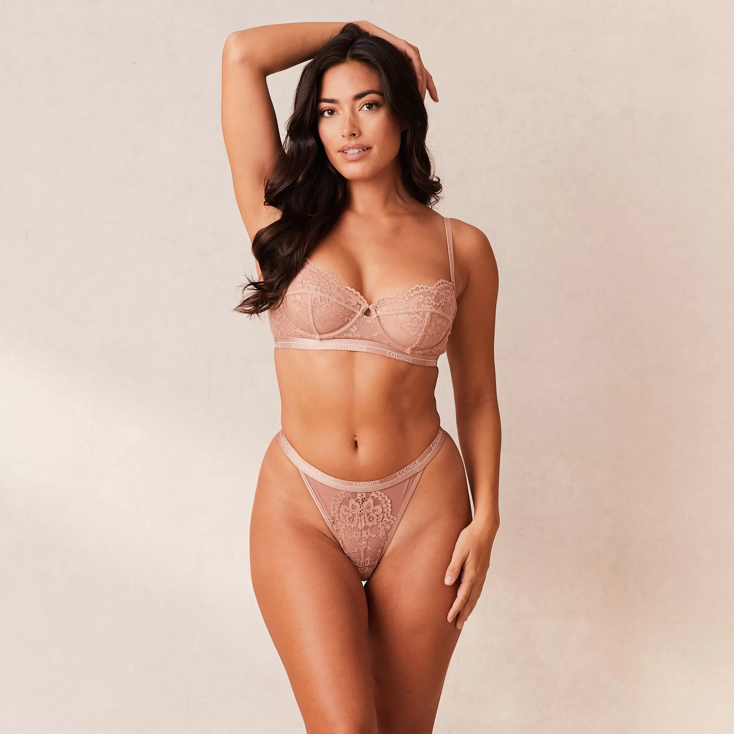 Blossom Balcony BH & String Set - Dusty Rose^Lounge Sale