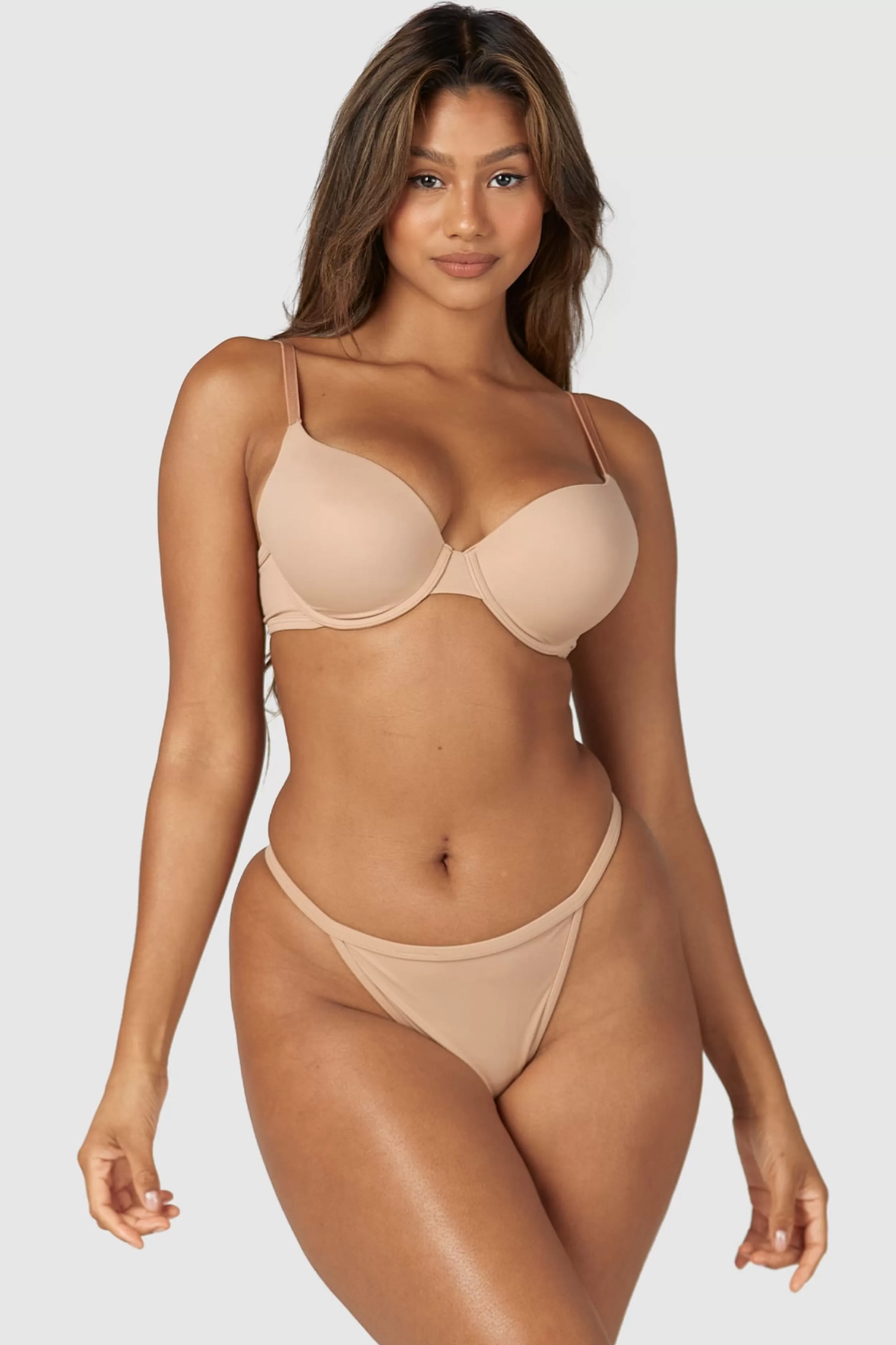 Sculpt Push-Up T-shirt BH und G-string/Slip Set - ^Lounge Clearance
