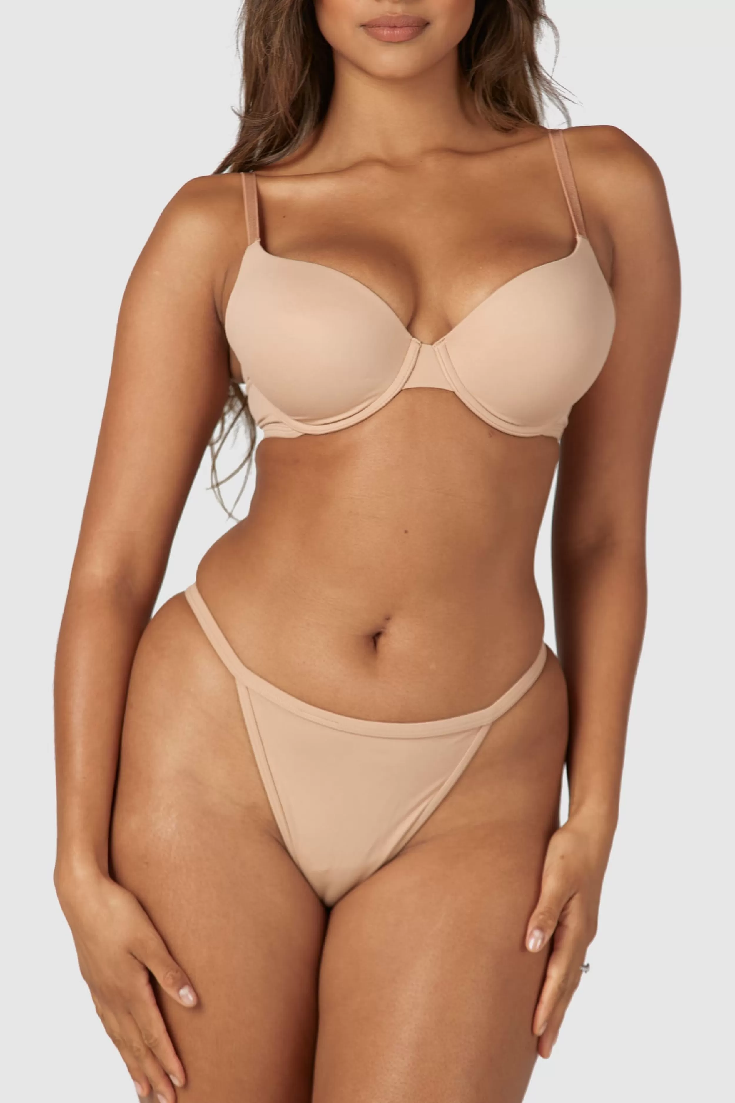 Sculpt Push-Up T-shirt BH und G-string/Slip Set - ^Lounge Clearance